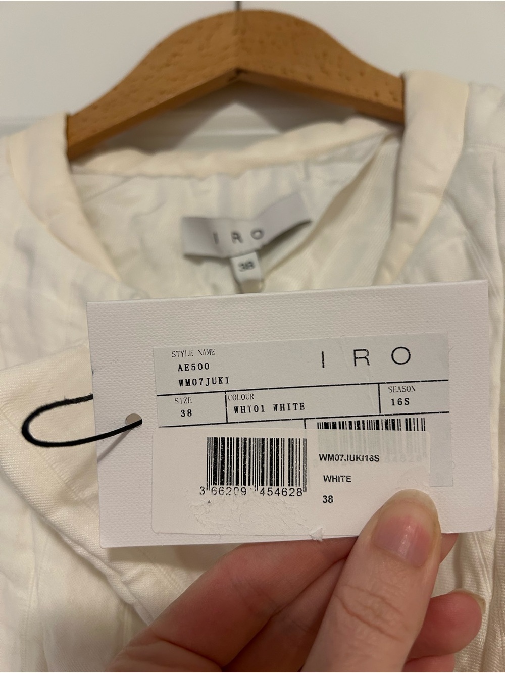 IRO Juki leather-trimmed cotton and linen-blend cloque jacket - Picture 2 of 2